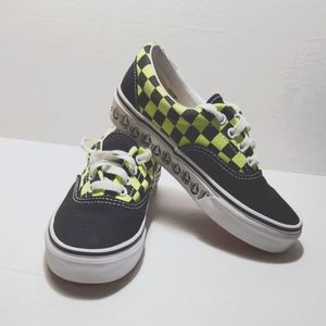 Vans bmx Kids sz 3.5 women's size 5 black green checkered. Great condition